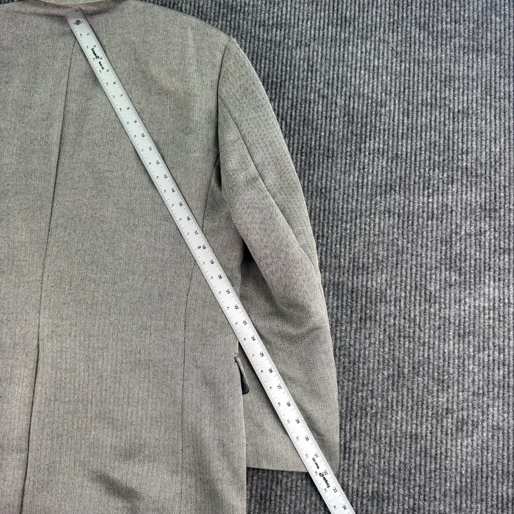 Jos A Bank Signature Sport Coat 46R Silk Camel Hair Herringbone Gray Blazer